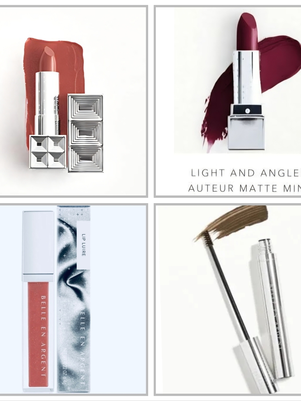 4 Pack - Luxury Matte Lipstick Duo, Tinted Brow Gel & Lip Gloss
